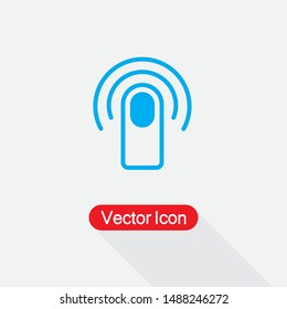 Double Click Icon Vector Illustration On Light Gray Background Eps10