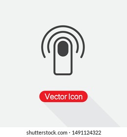 Double Click Icon Vector Illustration On Light Gray Background Eps10