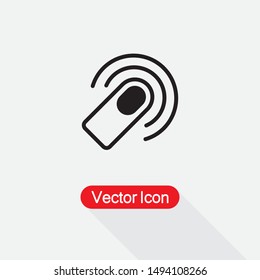 Double Click Icon Vector Illustration On Light Gray Background Eps10