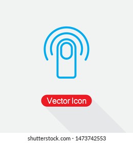Double Click Icon Vector Ilustration On Light Gray Background Eps10