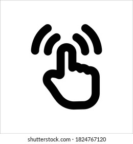 Icono de línea de doble clic - Ilustración vectorial