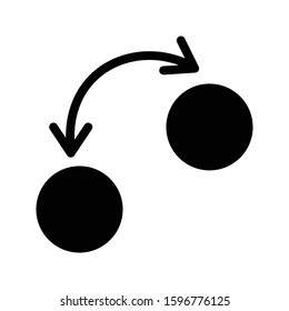 double click vector glyph flat icon 