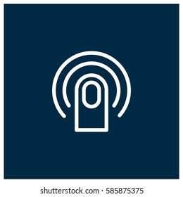Double click vector icon, gesture symbol. Modern, simple flat vector illustration for web site or mobile app