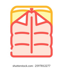 double cocoon sleeping bag color icon vector. double cocoon sleeping bag sign. isolated symbol illustration