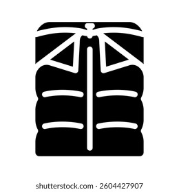double cocoon sleeping bag glyph icon vector. double cocoon sleeping bag sign. isolated symbol illustration