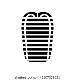 double cocoon sleeping bag glyph icon vector. double cocoon sleeping bag sign. isolated symbol illustration