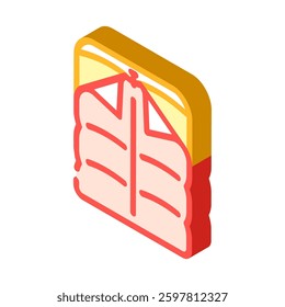 double cocoon sleeping bag isometric icon vector. double cocoon sleeping bag sign. isolated symbol illustration