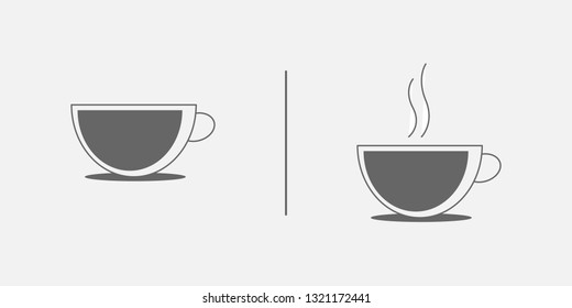 double coffee cup icon