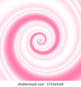 Double colored twirl - white and pink. Abstract vector background.