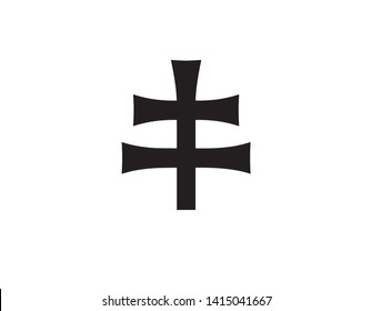Double cross symbol coat of arms