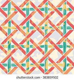 Double cross weave basket pattern seamless background tile