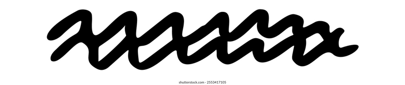 Double curvy underline pen stroke