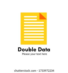 Doppel-Data-Logo-Design-Vorlage Abbildung. Es gibt zwei Dateien