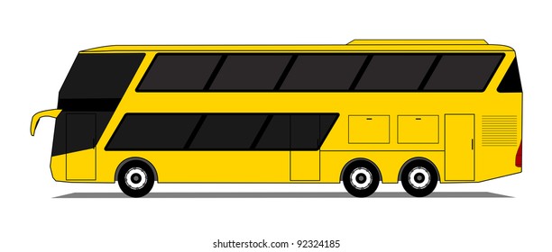 Double deck coach vector