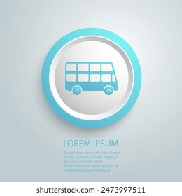 Double decker bus blue icon vector, solid logo illustration, pictogram isolated on white