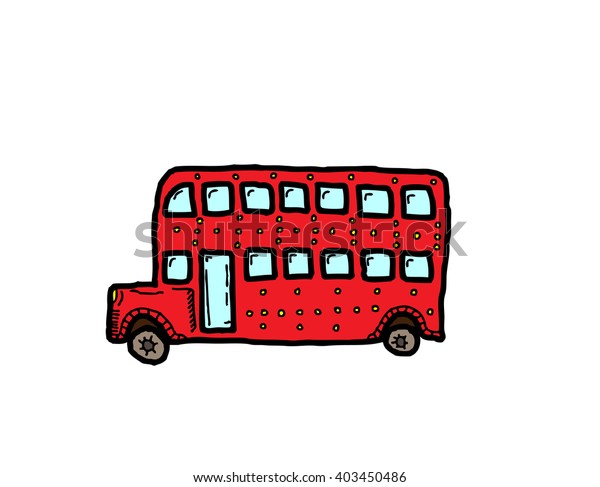 Double Decker Bus Cartoon Stock Vector (Royalty Free) 403450486