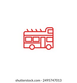 Double decker Bus flat vector design