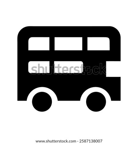 double decker bus icon city transportation services