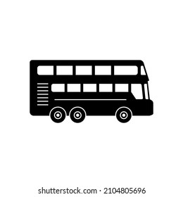 Double decker bus icon design template vector isolated