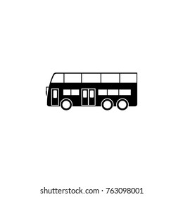 Double Decker Bus Icon On White Background