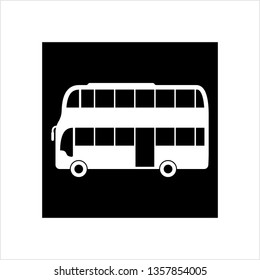 Double Decker Bus Icon, Bus Vector Art Illustration