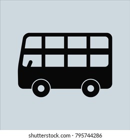 Double decker bus icon vector