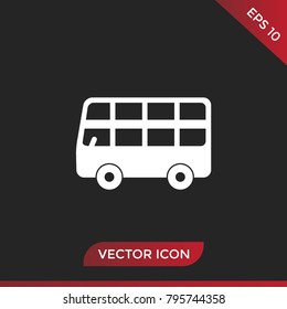 Double decker bus icon vector