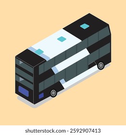 Double Decker Bus Illustration Vector Design Black Color