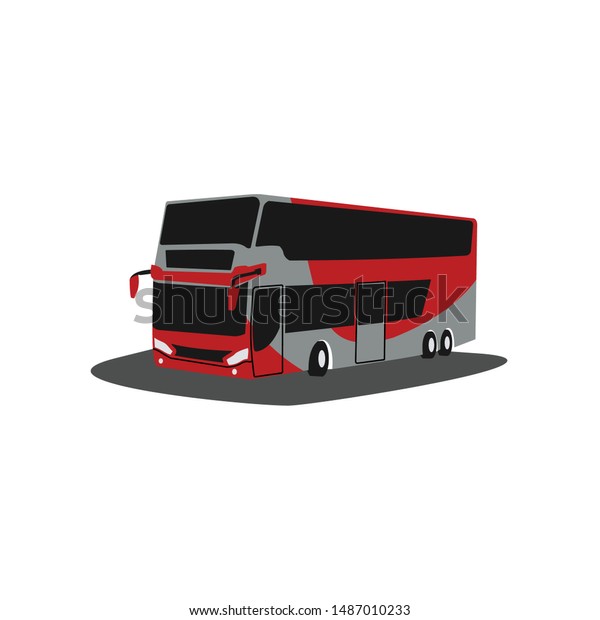 double decker bus logo template vector\
icon for city\
transportations