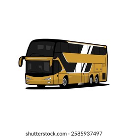 double decker bus transport vector illustration