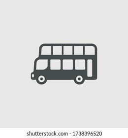 Double Decker Bus Vector Icon Illustration Sign