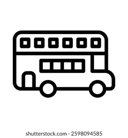 Double Decker icon illustration in line style. Perfect for website mobile app presentation. Suitable for any user interface and user experience