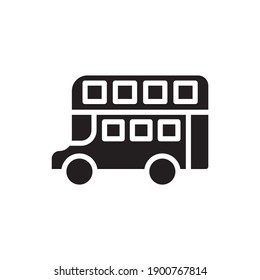 double decker icon in vector. Logotype