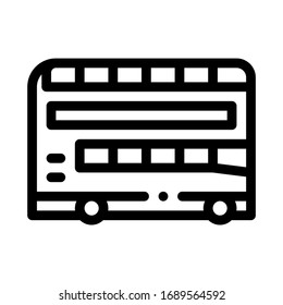 double decker sightseeing bus icon vector. double decker sightseeing bus sign. isolated contour symbol illustration