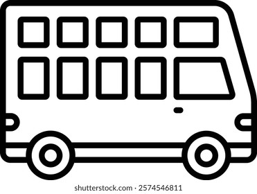 Double Decker vector icon. Can be used for printing, mobile and web applications.