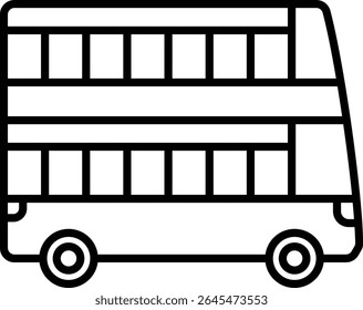 Double decker vector icon. Can be used for printing, mobile and web applications.