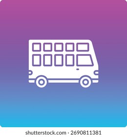 Double Decker vector icon. Can be used for printing, mobile and web applications.