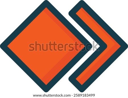 Double Diamond Arrow Icon illustrator