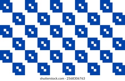 double diamond block, Seamless Background texture in geometric ornamental style, two tone blue block square checkerboard repeat pattern, replete image, design for fabric printing, star grid cross