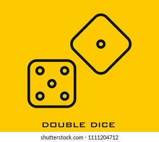Double dice icon signs
