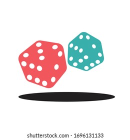 double dice logo vector illustration