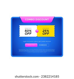 Double discount promo vector design banner for e-commerce, ads, advertisement and or social media post