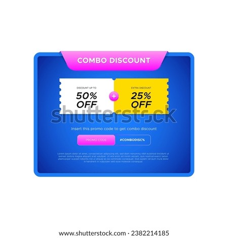 Double discount promo vector design banner for e-commerce, ads, advertisement and or social media post