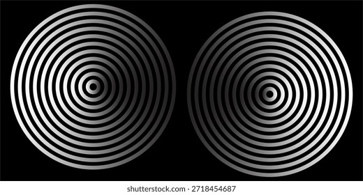 Forma espiral dupla doodle isolada em fundo branco. Design psicodélico hipnótico. Conceito de trabalho cerebral. Símbolos de redemoinho, tontura ou tornado. Ilustração gráfica vetorial.

