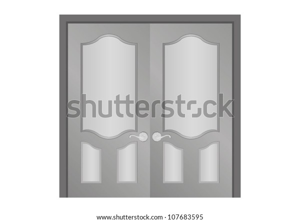 Double Door Design Stock Vector (Royalty Free) 107683595 | Shutterstock