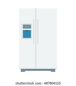 
Double Door Fridge Vector Icon
