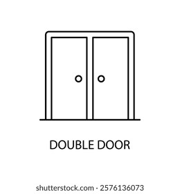double door icons  symbol vector elements for infographic web