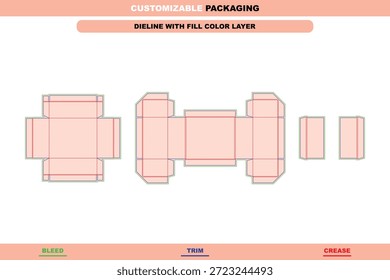 Dieline rígido de la caja de regalo de la puerta doble diseñado con exactitud plegable de la precisión para las cajas de presentación de lujo de los diseños de empaquetado y la producción rígida profesional de la caja