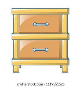Double drawer icon. Cartoon of double drawer vector icon for web design isolated on white background