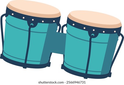 Double drum handmade bongo instrument